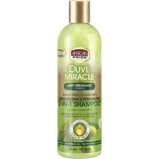 AFRICAN PRIDE OLIVE MIRACLE  Shampooing Démêlant 2 En 1