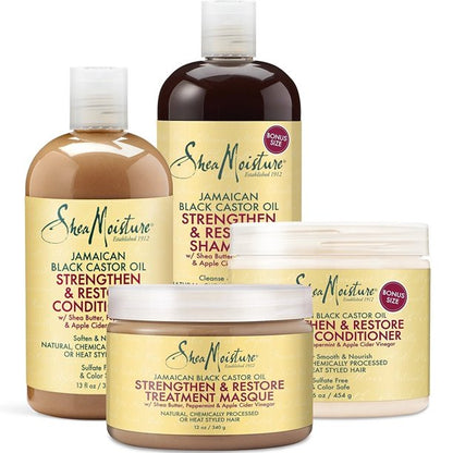 SHEA MOISTURE JAMAICAN BLACK CASTOR   Après-Shampooing Croissance