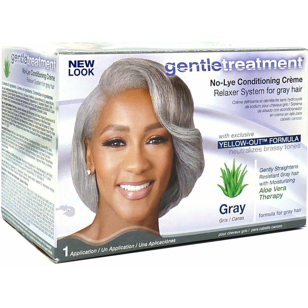 GENTLE TREATMENT  Kit De Défrisant Pour Cheveux Gris