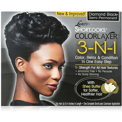 LUSTER'S PINK SHORTLOOKS  Color Relaxer 3-en-1 Black