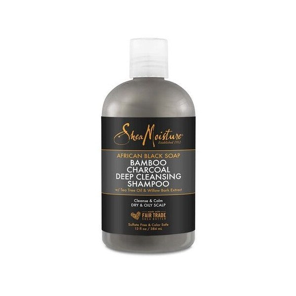 SHEA MOISTURE AFRICAN BLACK SOAP BAMBOO CHARCOAL   Shampooing Nettoyant